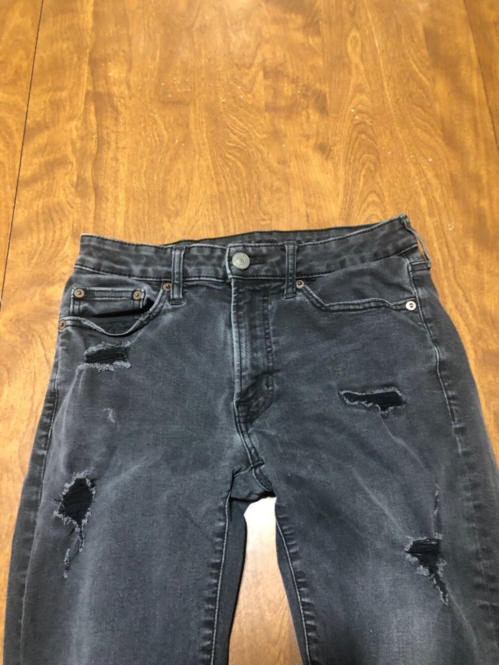 American Eagle Outfitters Black Slim Distressed Men's Jeans 29 X 30 - Picture 7 of 10